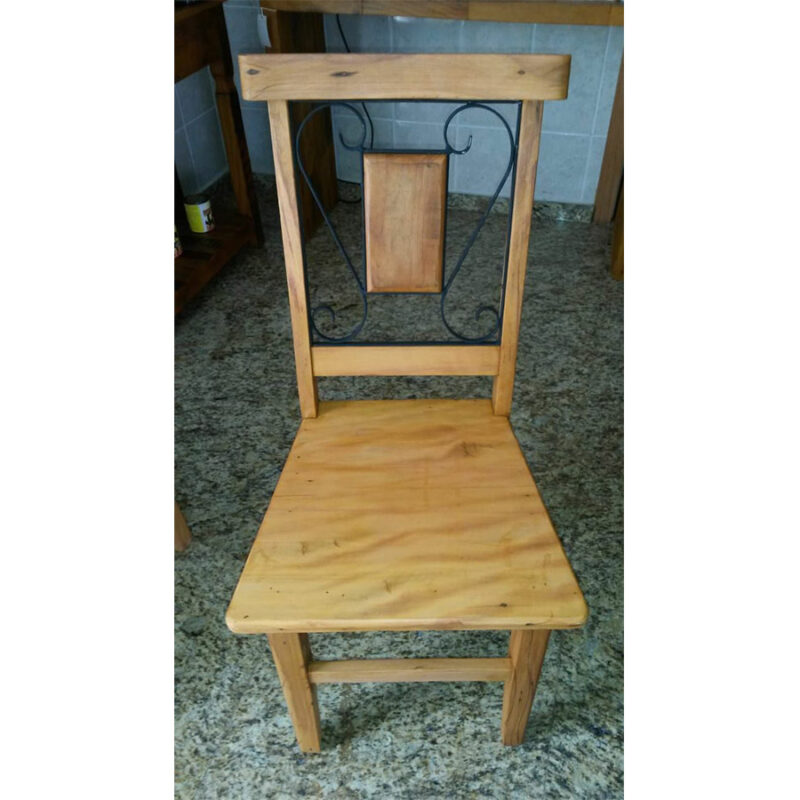 Cadeira Colonial Em Madeira RÚstico De DemoliÇÃo